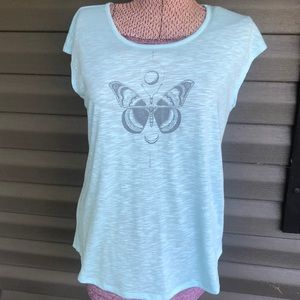 Brisas Woman’s Light Blue Butterfly Print Tank Top